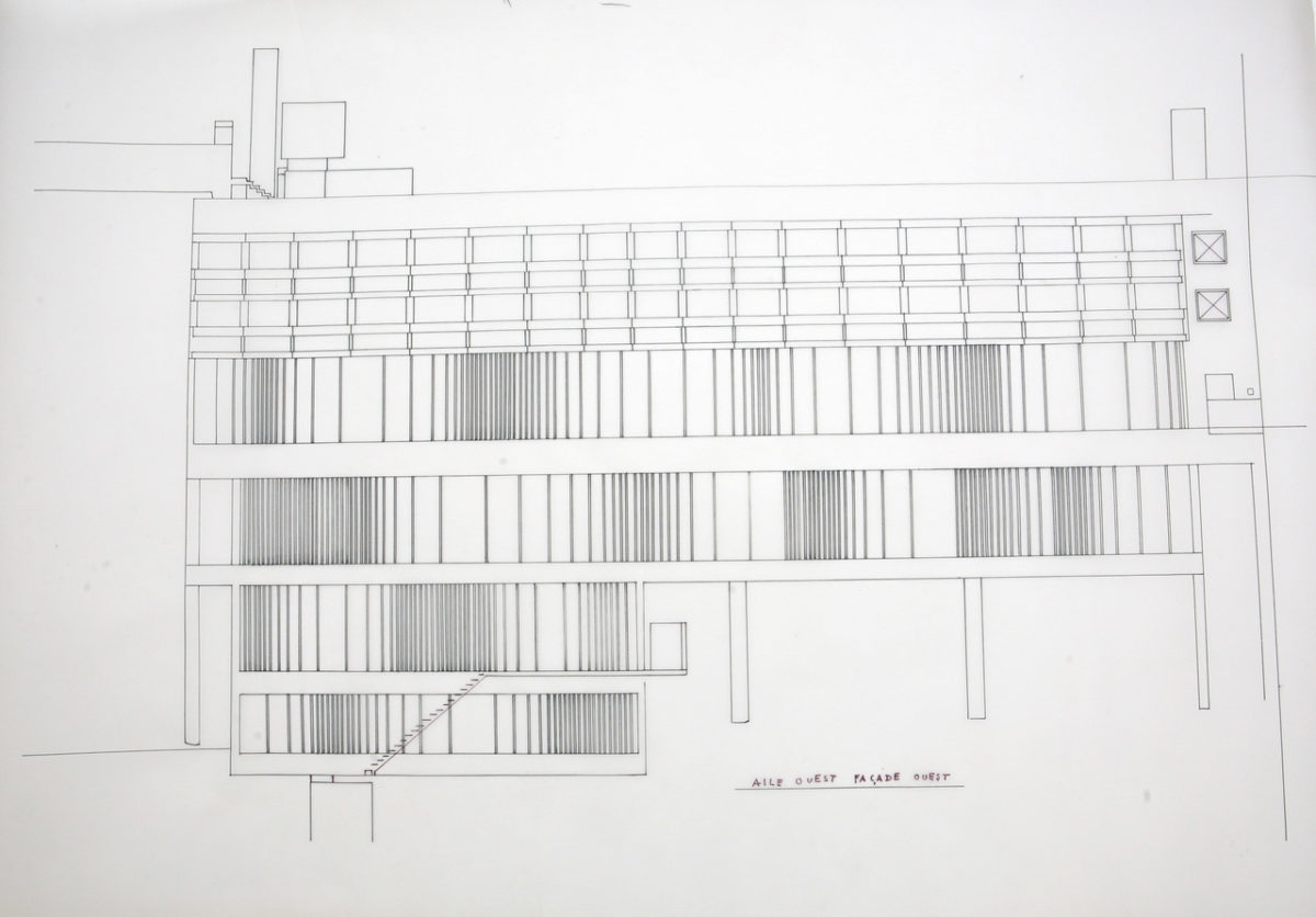 Couvent de la tourette façade ouest - © Famille I Xenakis